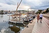 Tourists at the port of Mallorca. Puerto de Palma, Port of Palma, Palma, Mallorca, Spain, Europe