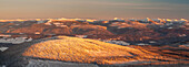 Sonnenuntergangansicht vom großen weißen Berg, Britisch-Columbia, Kanada