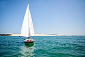 Arcachon Bay (in French, the Bassin d'Arcachon, and known locally simply as le Bassin) is a bay of the Atlantic Ocean on the southwest coast of France, situated in Pays de Buch between the Côte d'Argent and the Côte des Landes, in the region of Aquitaine.