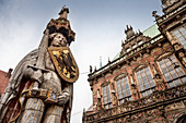 UNESCO Welterbe Bremer Rathaus und Roland Statue, Hansestadt Bremen, Deutschland