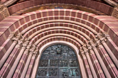 UNESCO Welterbe Dom zu Speyer, romanischer Torbogen, Kaiser und Mariendom, Speyer, Rheinland-Pfalz, Deutschland