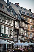 UNESCO World Heritage historic old town of Goslar, detail of framework houses, Harz mountains, Lower Saxony, Germany