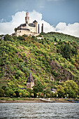 UNESCO World Heritage Upper Rhine Valley, Marksburg castle around Braubach, Rhineland-Palatinate, Germany