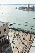 Palazzo Ducale, Doge´s Palace, Canale di San Marco, view to Isola de San Giorgio Maggiore, island, Venezia, Venice, UNESCO World Heritage Site, Veneto, Italy, Europe