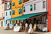shop for lace handicraft, Burano, island near Venice, Venezia, Veneto, Italy, Europe