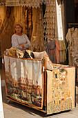 shop for textile craft, Burano, island near Venice, Venezia, Veneto, Italy, Europe
