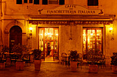 Cafffe Fiaschetteria Italiana, cafe, 19th century, Montalcino, Val d´Orcia, UNESCO World Heritage Site, Tuscany, Italy, Europe