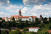 View to the fortified Kastl Monastery in Kastl, Lower Bavaria