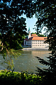 View to Weltenburg Monastery near Weltenburg, Lower Bavaria