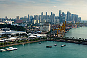 View to the city of Singapore