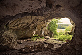 UNESCO Welterbe Eiszeitliche Höhlen der Schwäbischen Alb, Bockstein Höhle, Schwäbische Alb, Baden-Württemberg, Deutschland