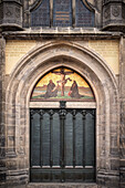UNESCO World Heritage Martin Luther towns, thesis door at castle church at Wittenberg, Saxony-Anhalt, Germany
