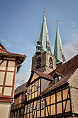 UNESCO World Heritage framework town Quedlinburg, historic town center, Saxony-Anhalt, Germany