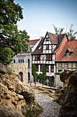 UNESCO World Heritage framework town Quedlinburg, historic town center, Saxony-Anhalt, Germany