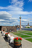 In the garden of Stadshuset Town Hall, Stockholm, Sweden