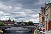 Riksbron, pedestrian bridge to the Riksdaghuset, Stockholm, Sweden