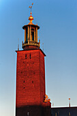 Stadshuset Town Hall with town hall tower, Stockholm, Sweden