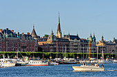 edle Buergerhäuser an Strandvaegen , Stockholm, Schweden