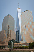 view from the world trade center marina with the one world trade center tower, financial district, downtown, manhattan, new york city, state of new york, united states, usa