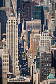 view of fifth avenue and saint patrick's cathedral from the observatory of the empire state building, midtown, manhattan, new york city, state of new york, united states, usa