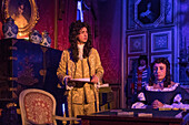 louis xiv and madame de maintenon at the court of versailles palace, chateau de maintenon fabulous christmas spectacle, with the participation of 800 volunteers, eure-et-loir (28), france