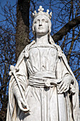 statue of queen mathilda, duchess of normandy (1083), luxembourg gardens, paris (75), france