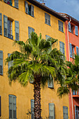 ochre facades, grasse, alpes maritimes, provence alpes cote d'azur, (06), france