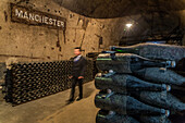 collection of the pommery champagnes in reims, marne (51), champagne-ardenne, france