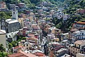 The main street in Riomaggiore, Cinque Terre, UNESCO World Heritage Site, Liguria, Italy, Europe