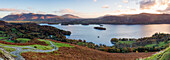 Derwent Water and Skiddaw mountains beyond, Lake District National Park, UNESCO World Heritage Site, Cumbria, England, United Kingdom, Europe