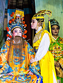 Chinese opera performers, Hungry Ghost Festival. Georgetown, Penang, Malaysia, Southeast Asia, Asia