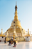 Dawn at Botahtaung Pagoda, Yangon (Rangoon), Myanmar (Burma), Asia