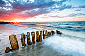 poles, pole, beach, Baltic Sea, Hohwacht, Schleswig Holstein, Germany