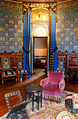 France, Aquitaine, Pyrenees Atlantiques (64), Basque country, province of Labourd, Hendaye, Abbadia castle, the living room