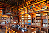 France, Aquitaine, Pyrenees Atlantiques (64), Basque country, province of Labourd, Hendaye, Abbadia castle, the library