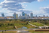 Kazakhstan, Astana City, New Administrative City Skyline, Akorda President Palace, Shooting point: Pyramid area