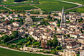 France, Gironde, aerial view of Saint-Emilion (UNESCO World Heritage)