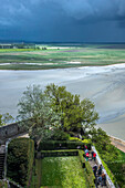 Normandy, Mont Saint Michel bay and walls, (UNESCO World Heritage) (on the way to Santiago de Compostela)