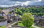 Brittany, Fougeres, plunging view on the feudal castle and the high city (on the way to Santiago de Compostela)