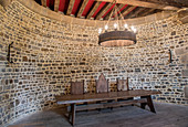 Brittany, Fougeres, feodal castle, inside of the Surienne Tower (on the way to Santiago de Compostela)