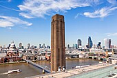 England, London, Tate Modern, View of The City of London Skyline