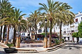 Vejer de la Frontera, Plaza de españa, Costa de la Luz, White Town, Cadiz Province, Andalucia, Spain