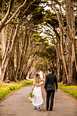 Couple in engagement dress, Marin, California, United States of America, North America
