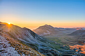 Plateau Campo Imperatore at sunrise, Gran Sasso e Monti della Laga National Park, Abruzzo, Italy, Europe
