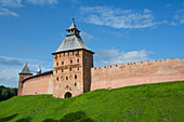 Kremlin Wall with Towers, UNESCO World Heritage Site, Veliky Novgorod, Novgorod Oblast, Russia, Europe