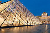 Glass pyramid, Louvre, Paris, France, Europe