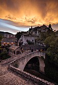 The Crooked Bridge, Mostar, Bosnia and Hercegovina, Europe