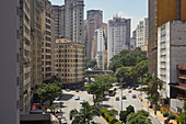 Cento Sao Paulo, traditionally the commercial heart of the city, but its buildings are now starting to look dated and run down, Sao Paulo, Brazil, South America