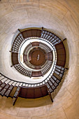 Interior view of the staircase in Granitz castle, Ruegen Island, Mecklenburg-Western Pomerania, Germany