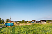 Houses near the marina, Gager, Moenchgut, Ruegen Island, Mecklenburg-Western Pomerania, Germany